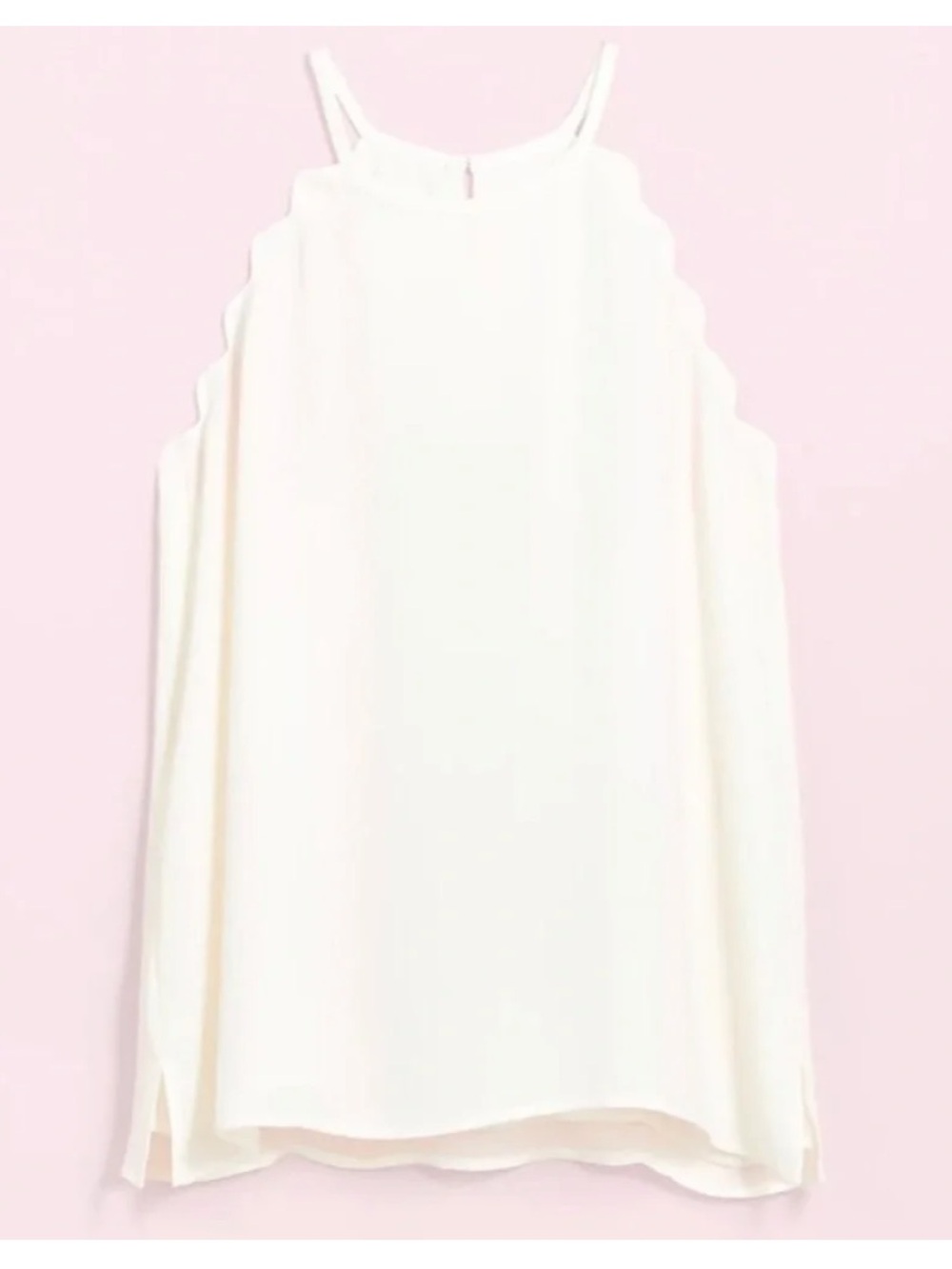 NWT LOFT Ivory Scalloped-Edge Camisole Tank